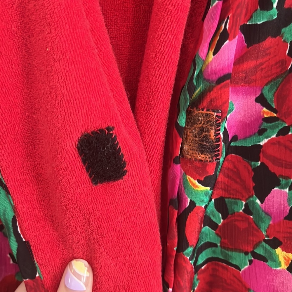 Victoria’s Secret Gold Label Bathrobe Dressing‎ Gown Tulip Floral valentines 80s - Picture 5 of 8